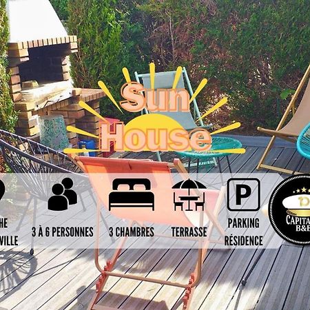 شقة Sun House - Terrasse Parking Prive Gratuit تروي المظهر الخارجي الصورة