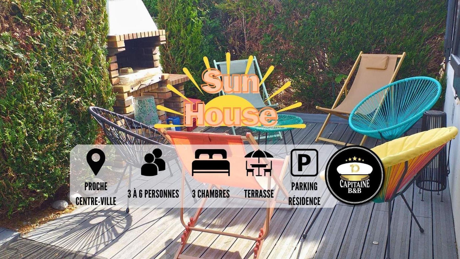 شقة Sun House - Terrasse Parking Prive Gratuit تروي المظهر الخارجي الصورة